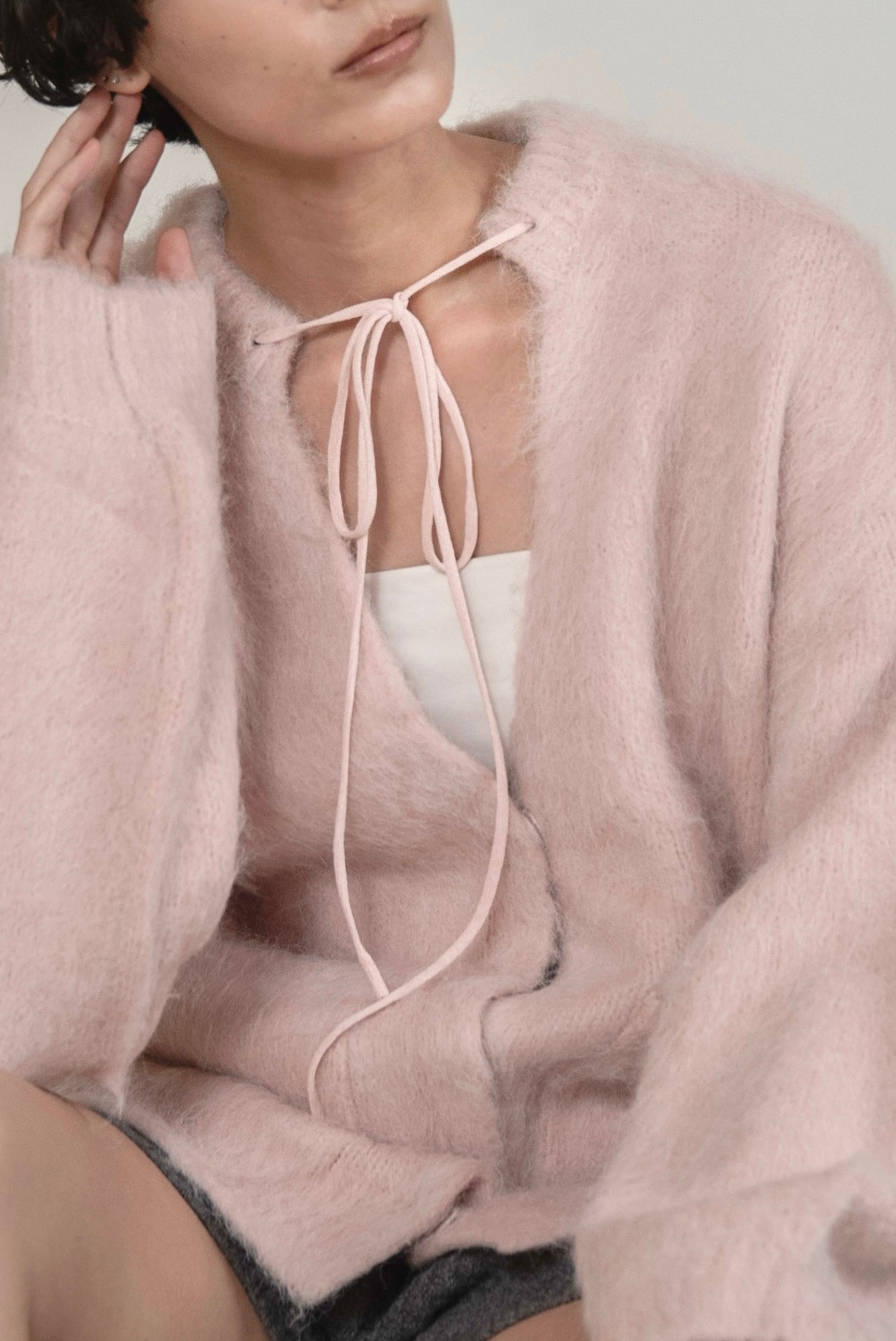 fluffy soft touch knit cardigan
