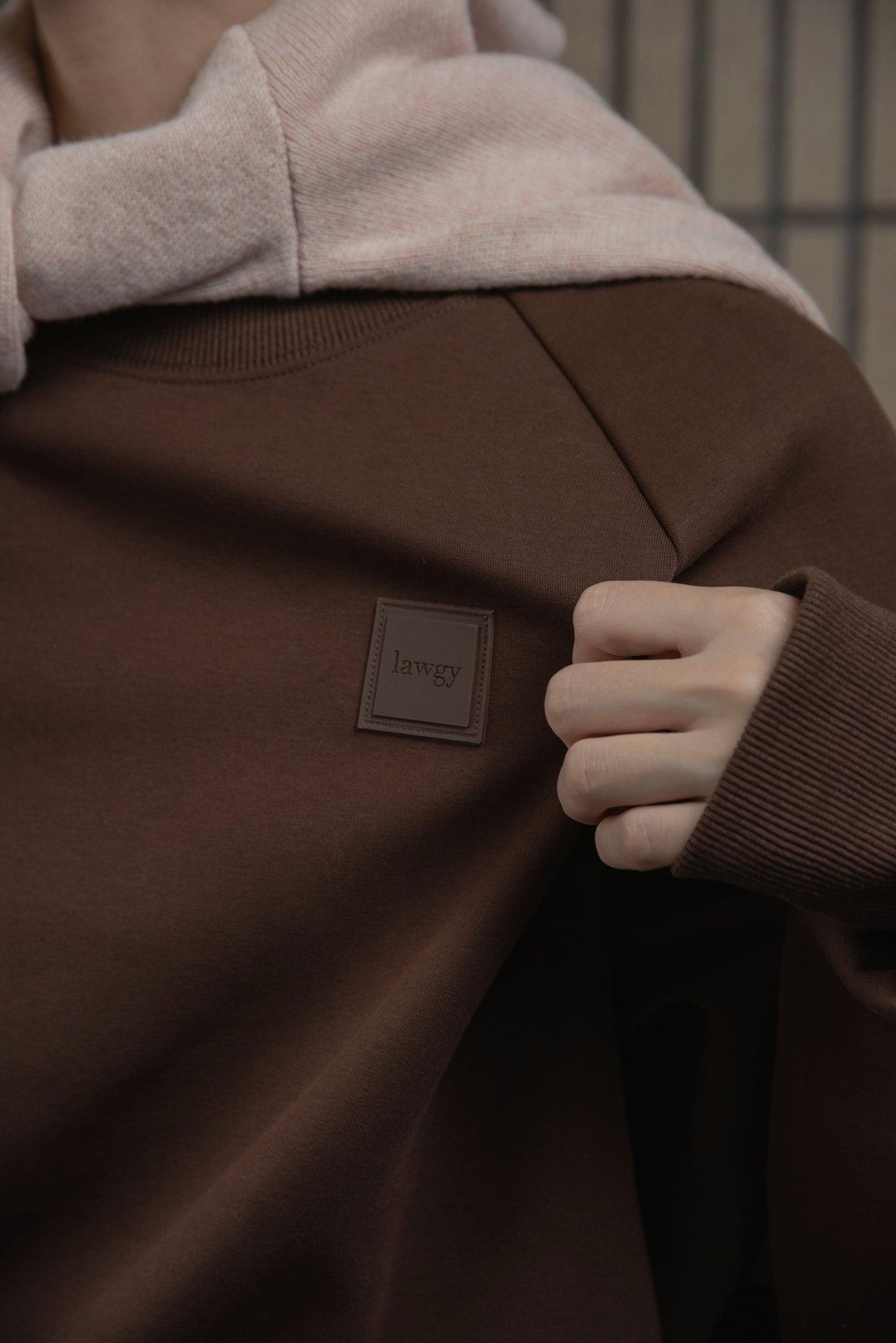 lawgy original logo patch sweat