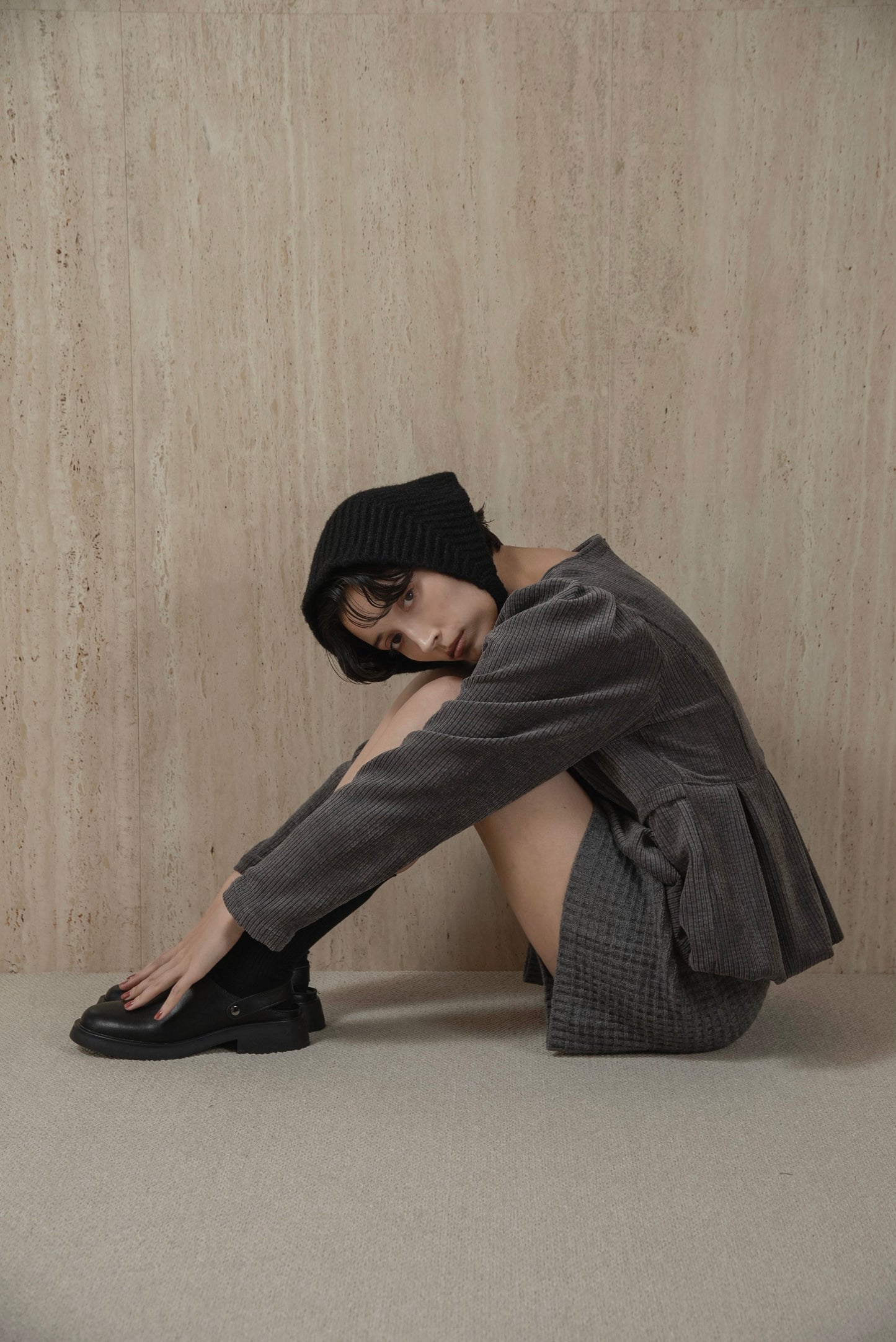 uneck balloon corduroy tops