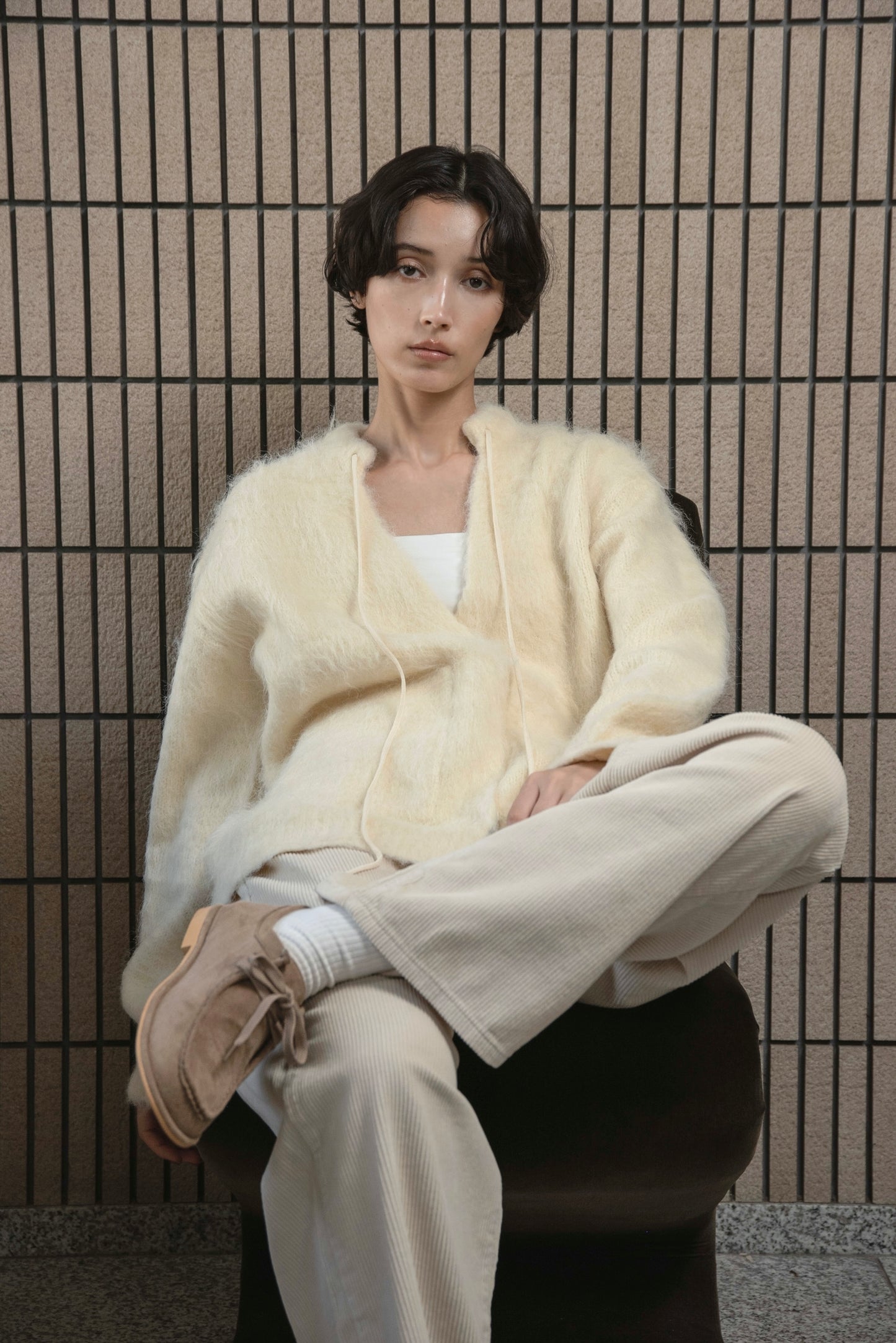 fluffy soft touch knit cardigan
