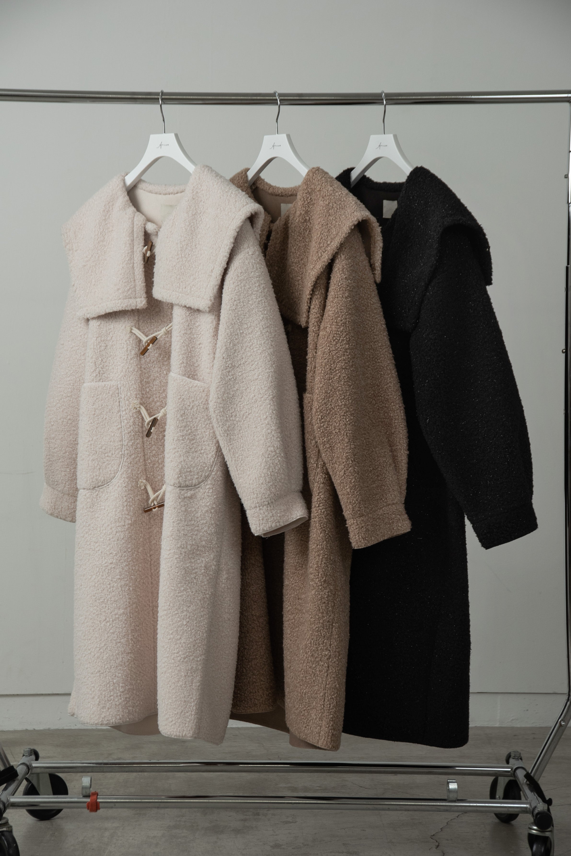 big collar boa duffle coat – eim online（エイム オンライン）