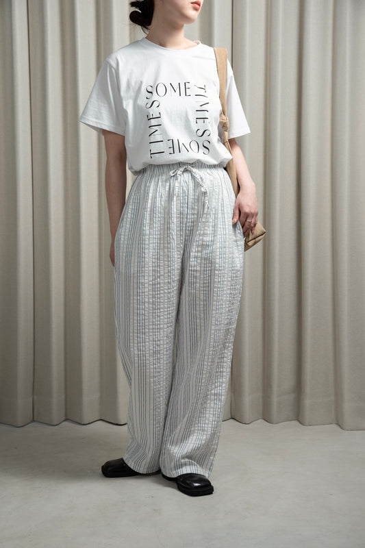 stripe rafu straight pants