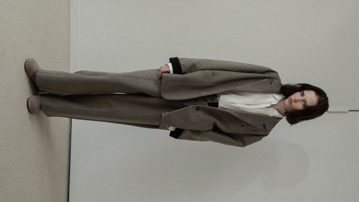 sleeve double face tailored jacket