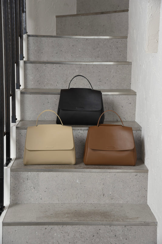 3way square leather bag