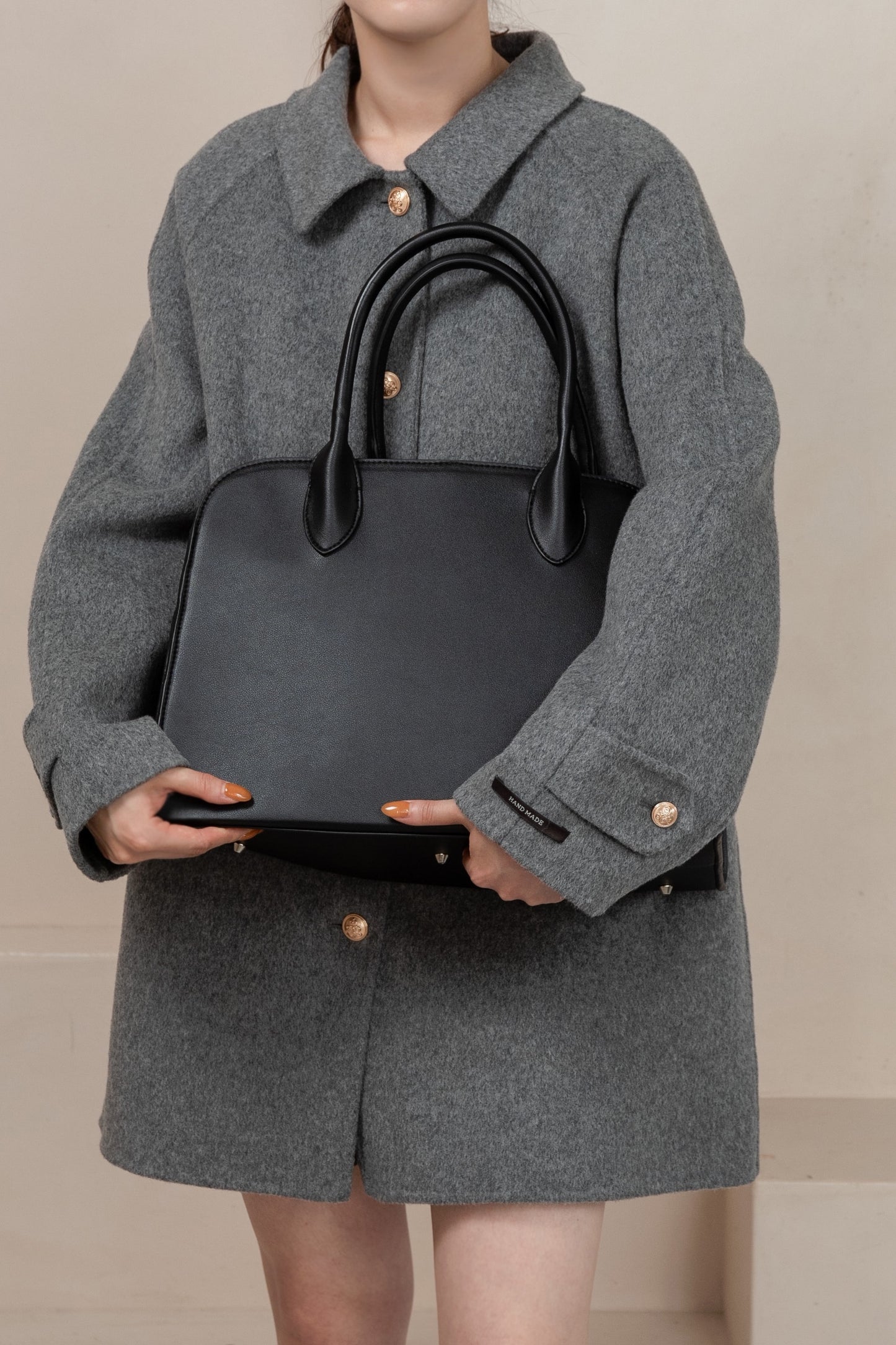 2way soft curve boston bag【I_am × kimina】