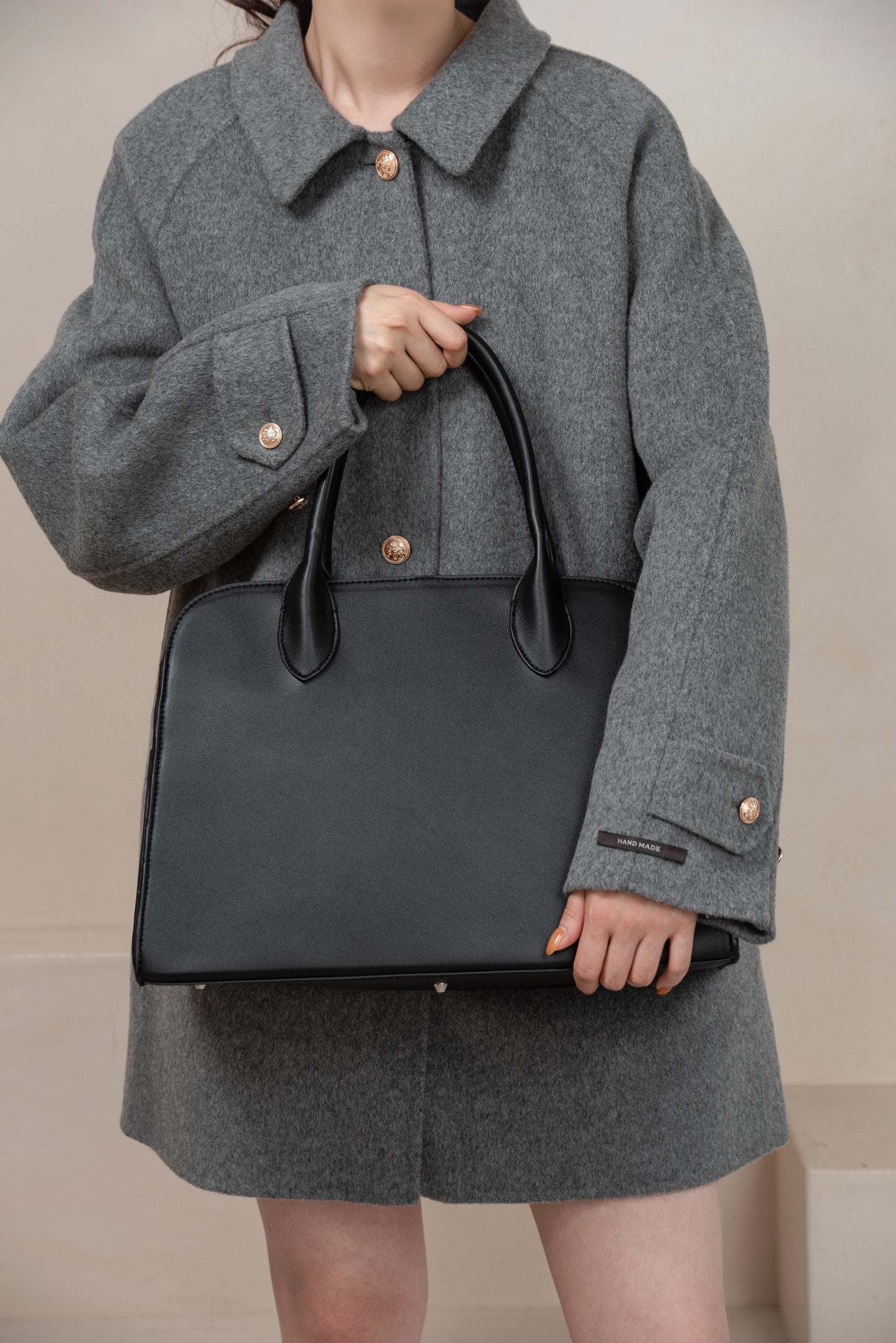 2way soft curve boston bag【I_am × kimina】