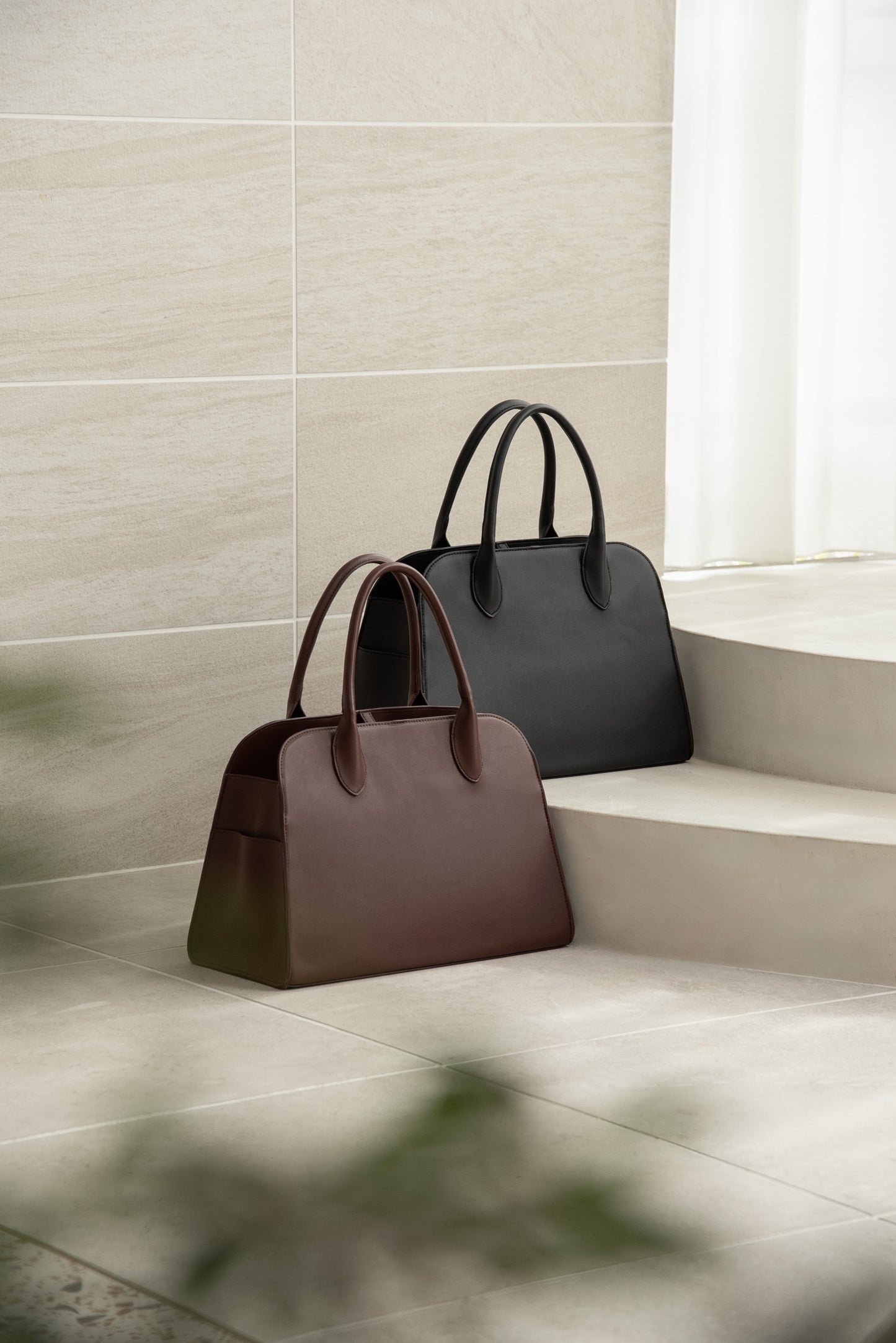 2way soft curve boston bag【I_am × kimina】