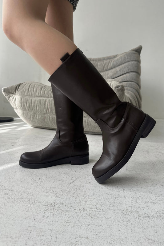 back zipper long boots