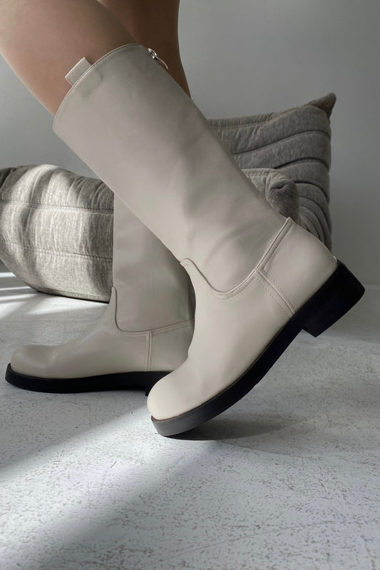 back zipper long boots