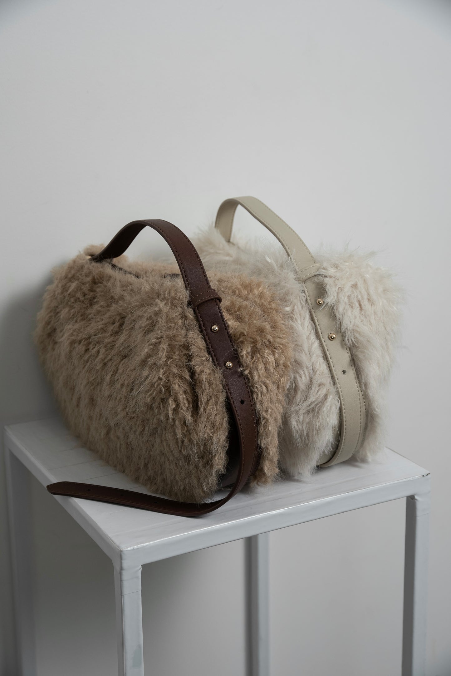 different material fluffy round bag