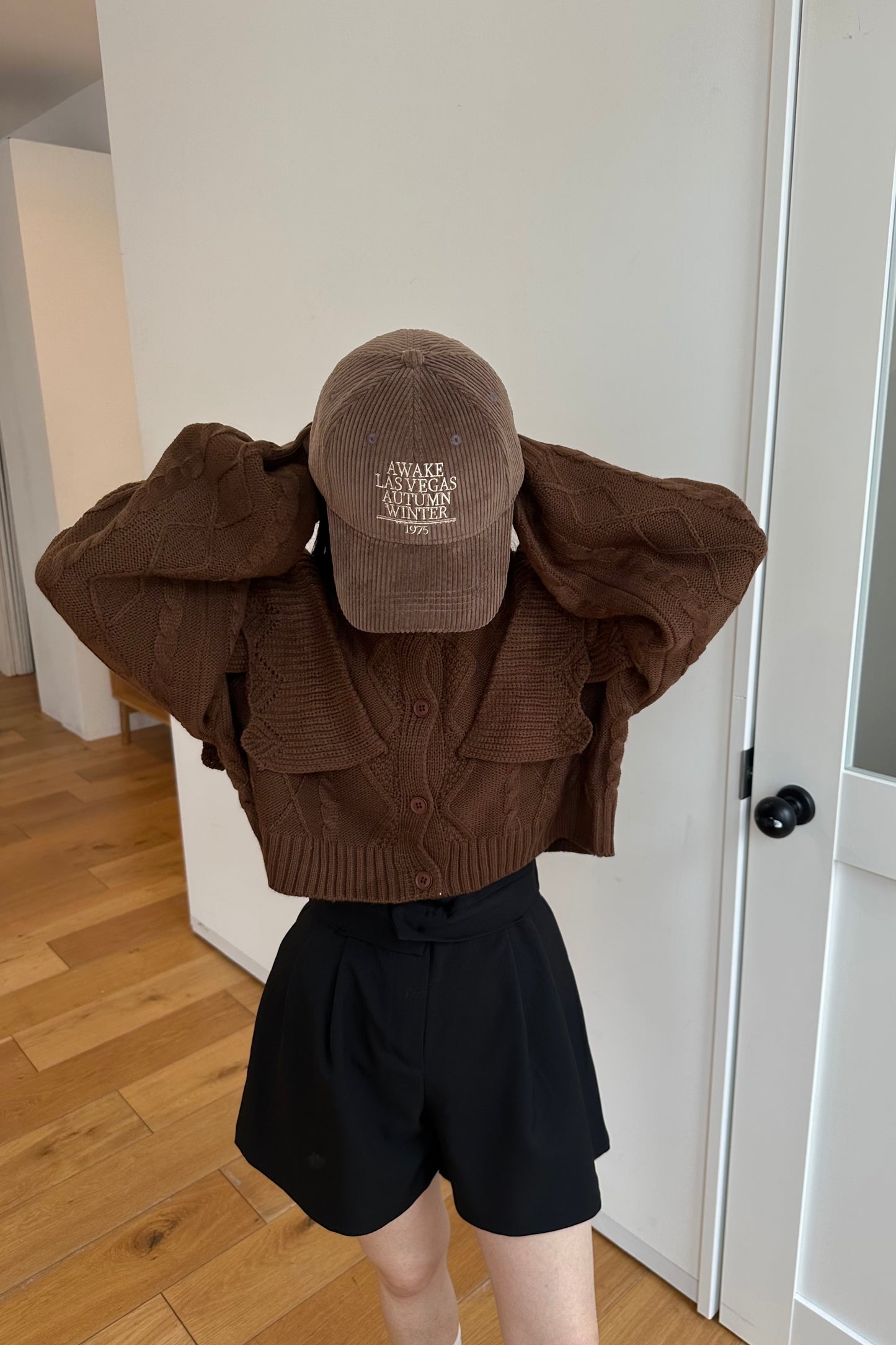 corduroy embroidery cap