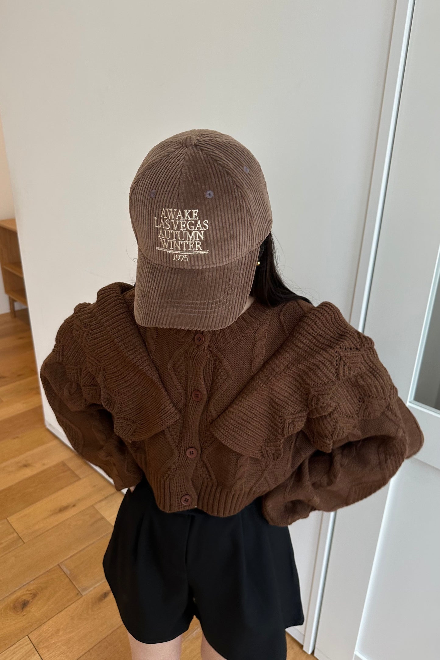 corduroy embroidery cap