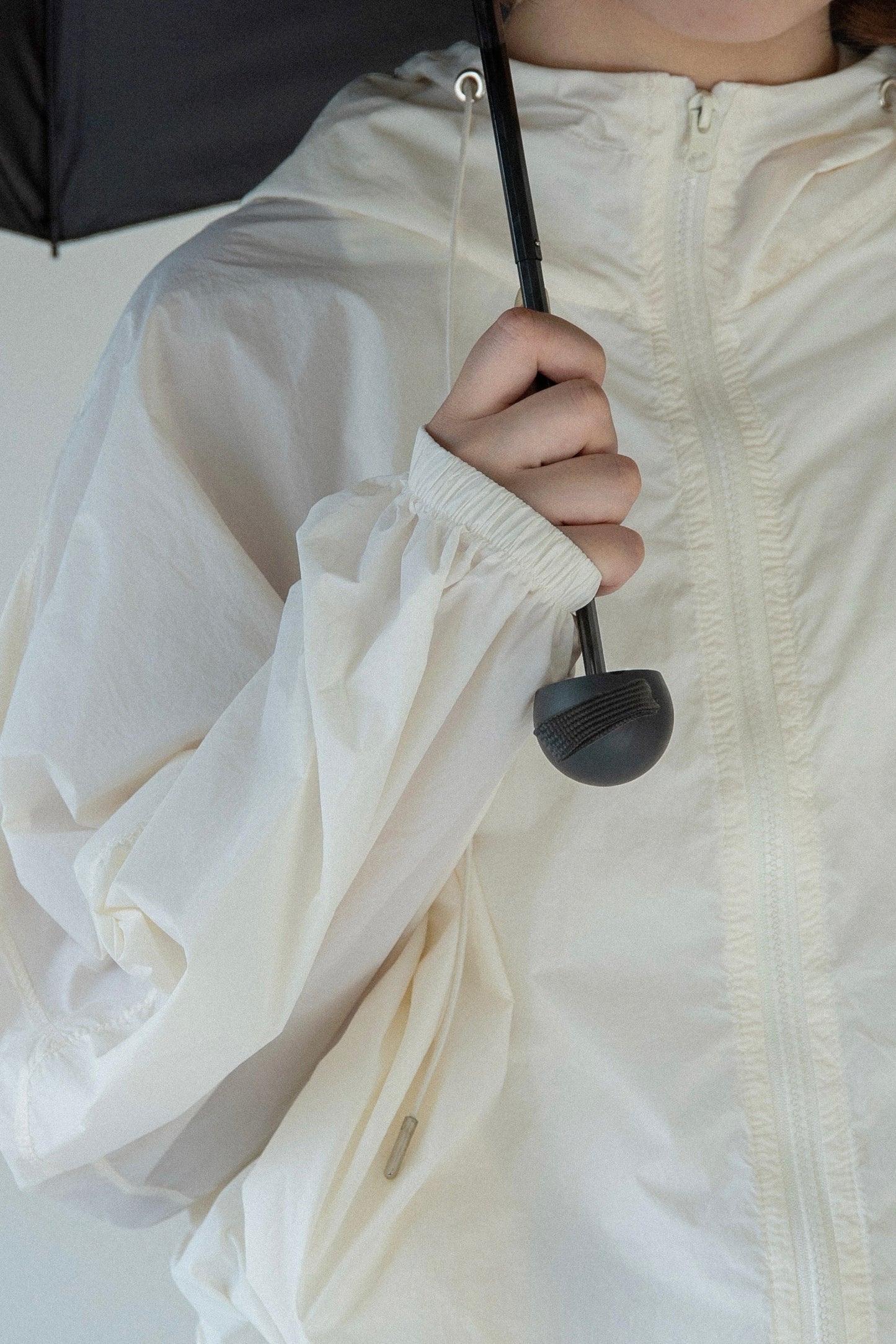 drawstring pouch set hooded blouson