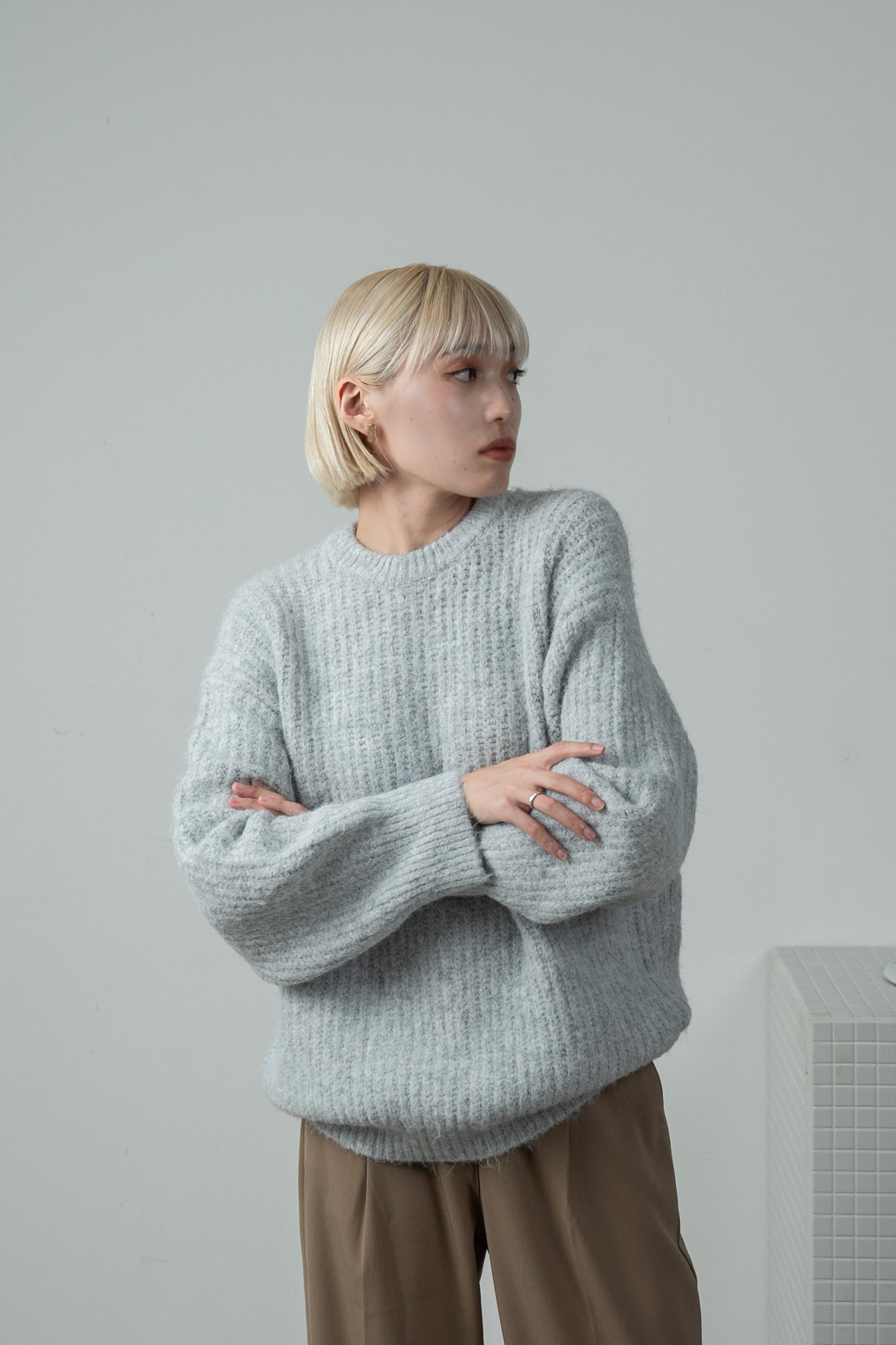 crew neck loose pullover