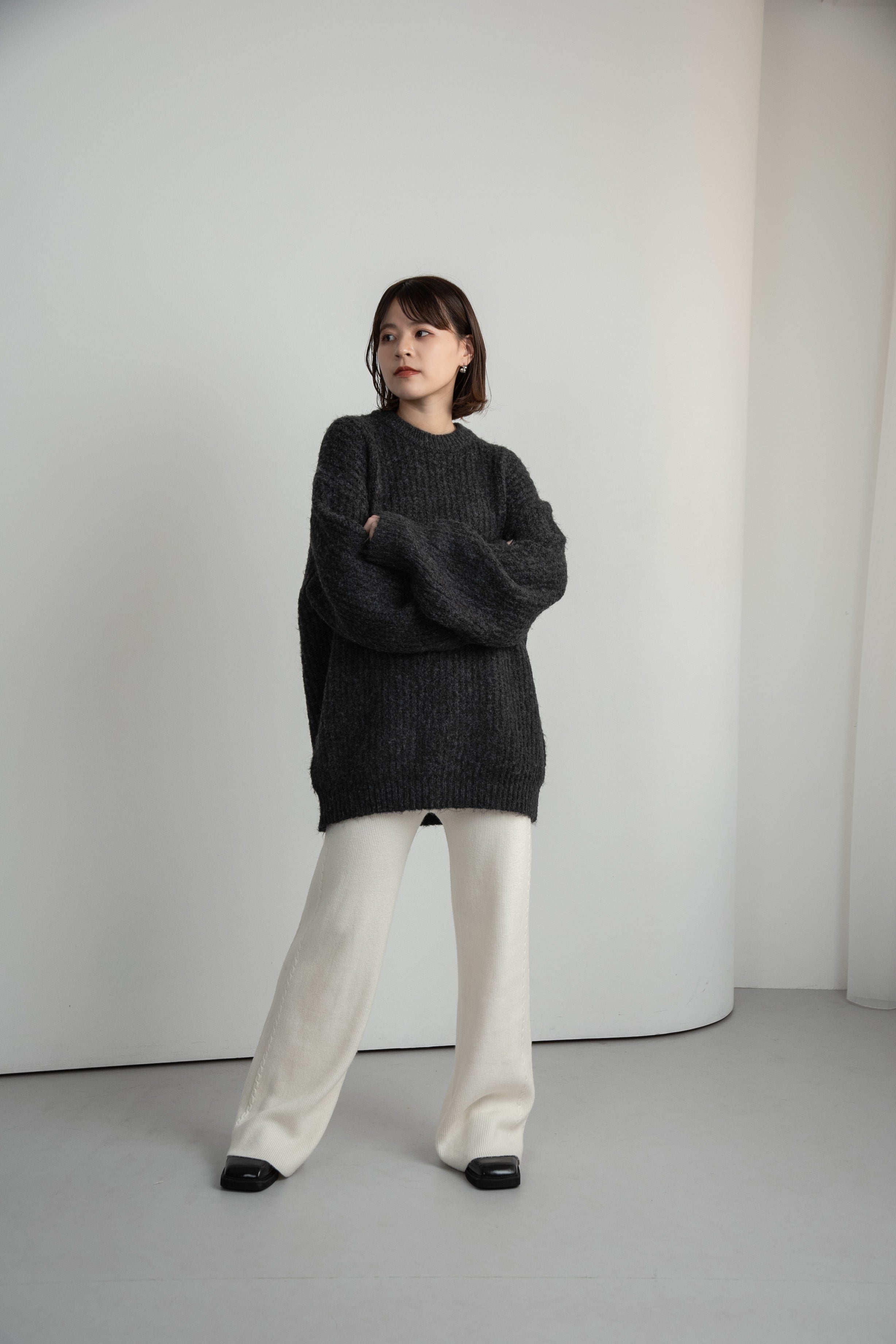 crew neck loose pullover – eim online（エイム オンライン）