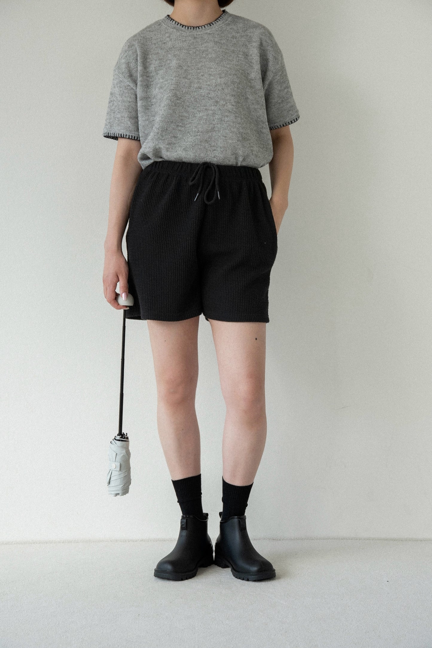 matte short rain boots