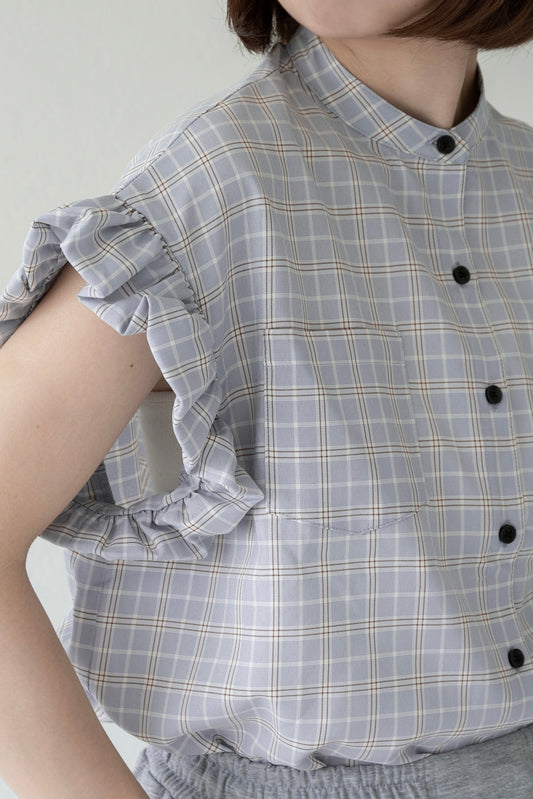 band collar balloon sleeve tops