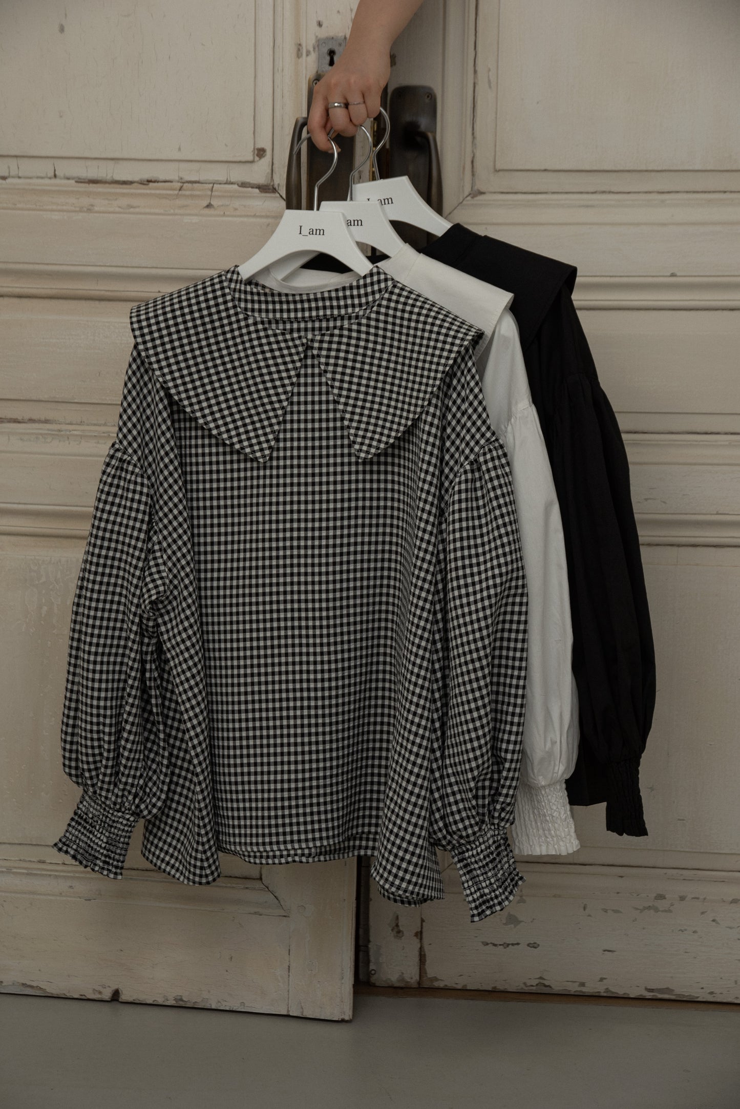 removal collar volume sleeve blouse