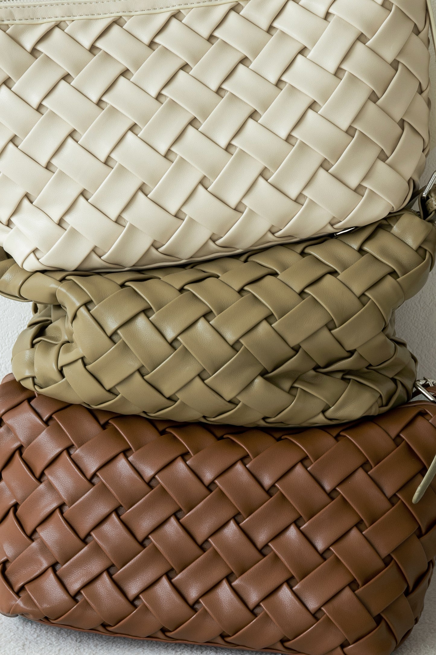 woven look single handle bag