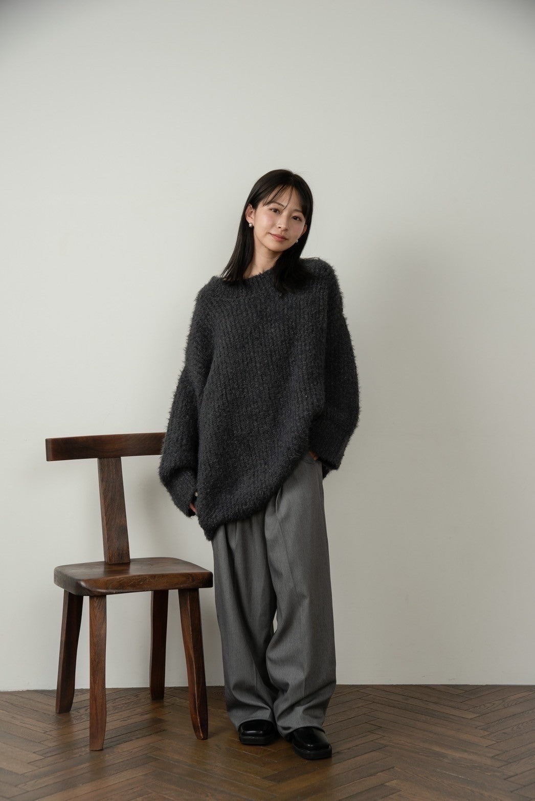 2way off shoulder volume knit【Amiur × minami】