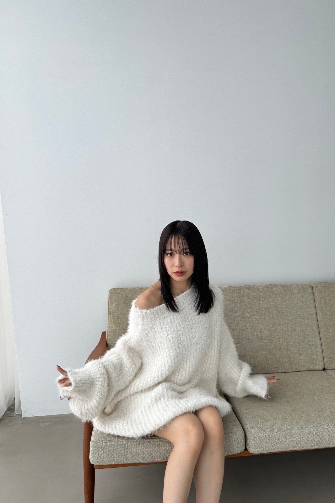 2way off shoulder volume knit【Amiur × minami】