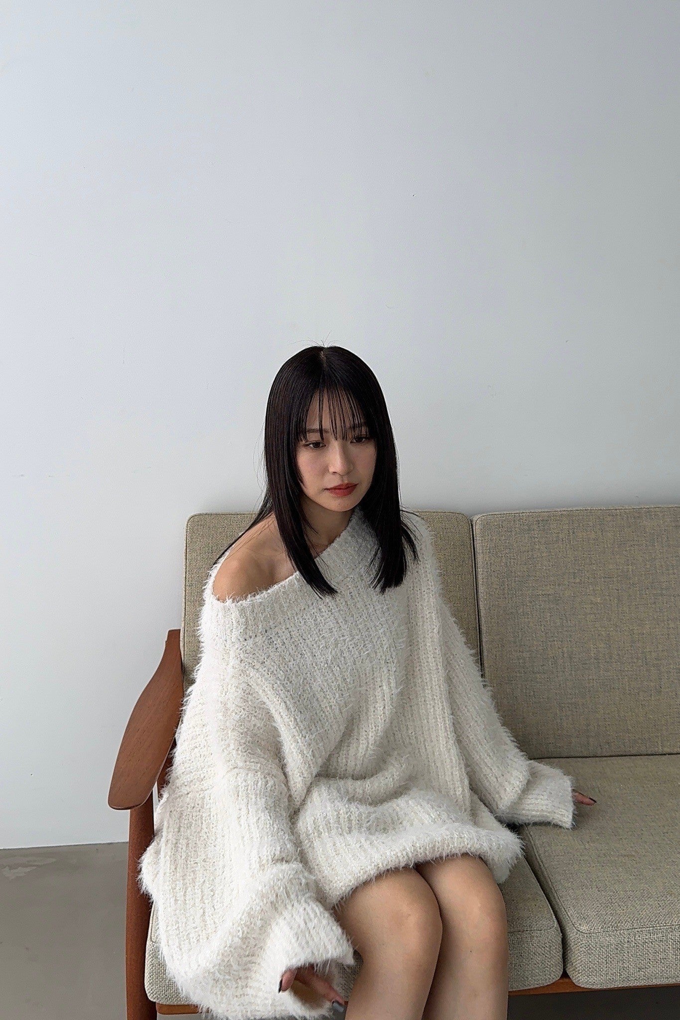 2way off shoulder volume knit【Amiur × minami】