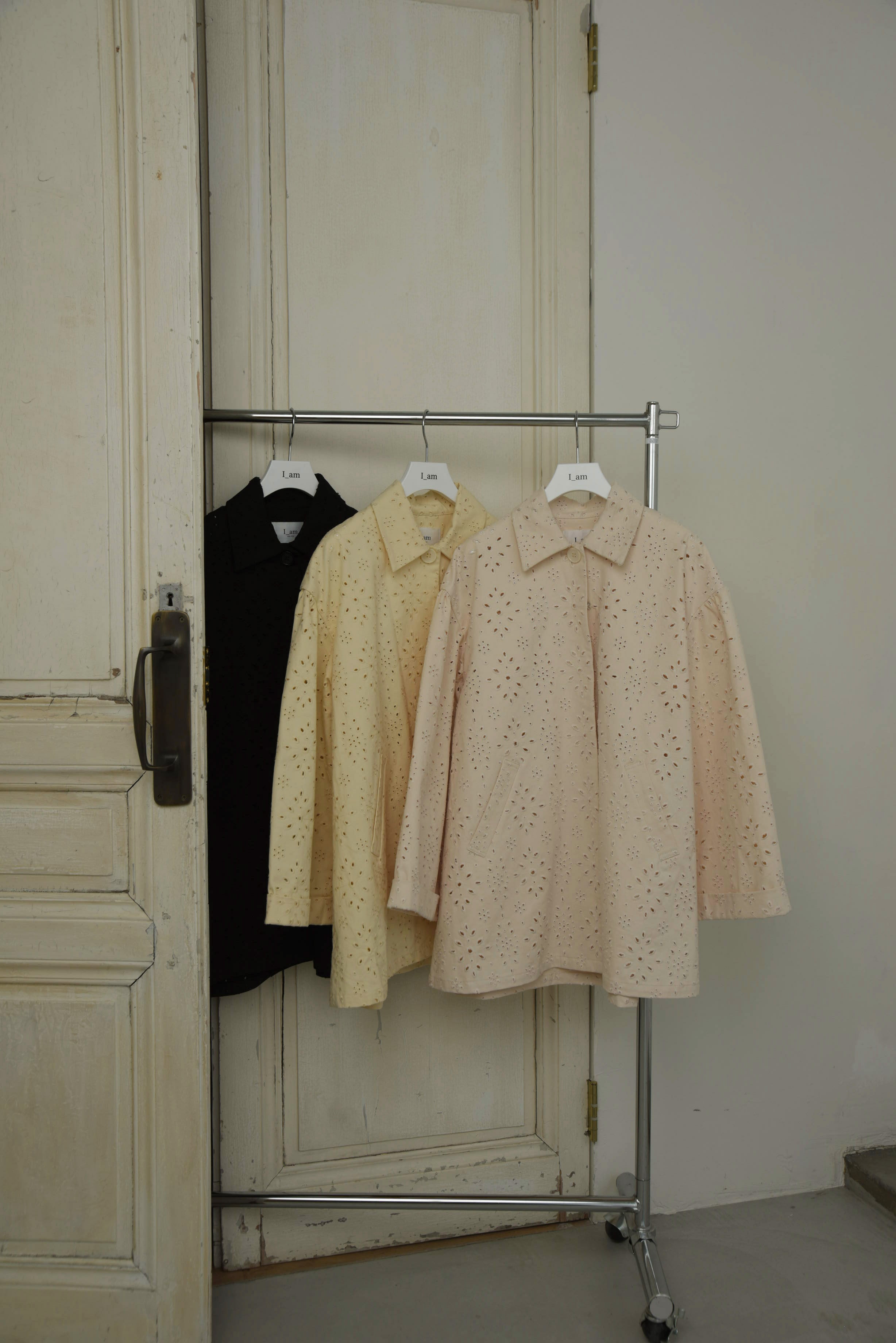cutwork lace midi jacket – eim online（エイム オンライン）