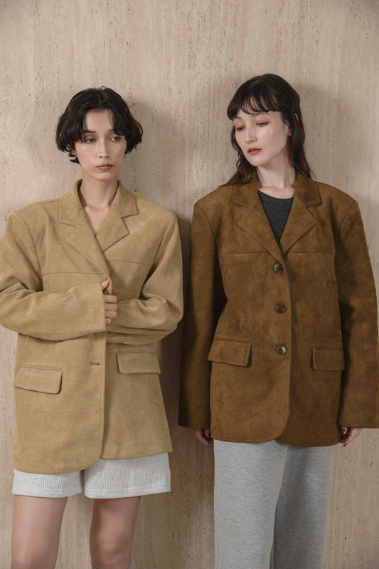 line switching brushed tailored jacket