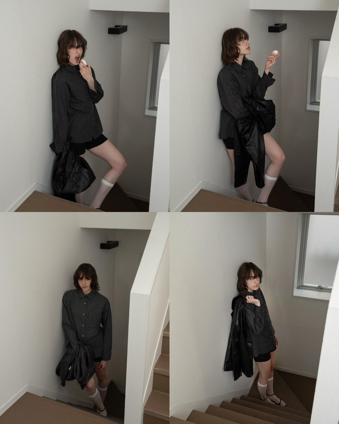 thin stripe soft shirt