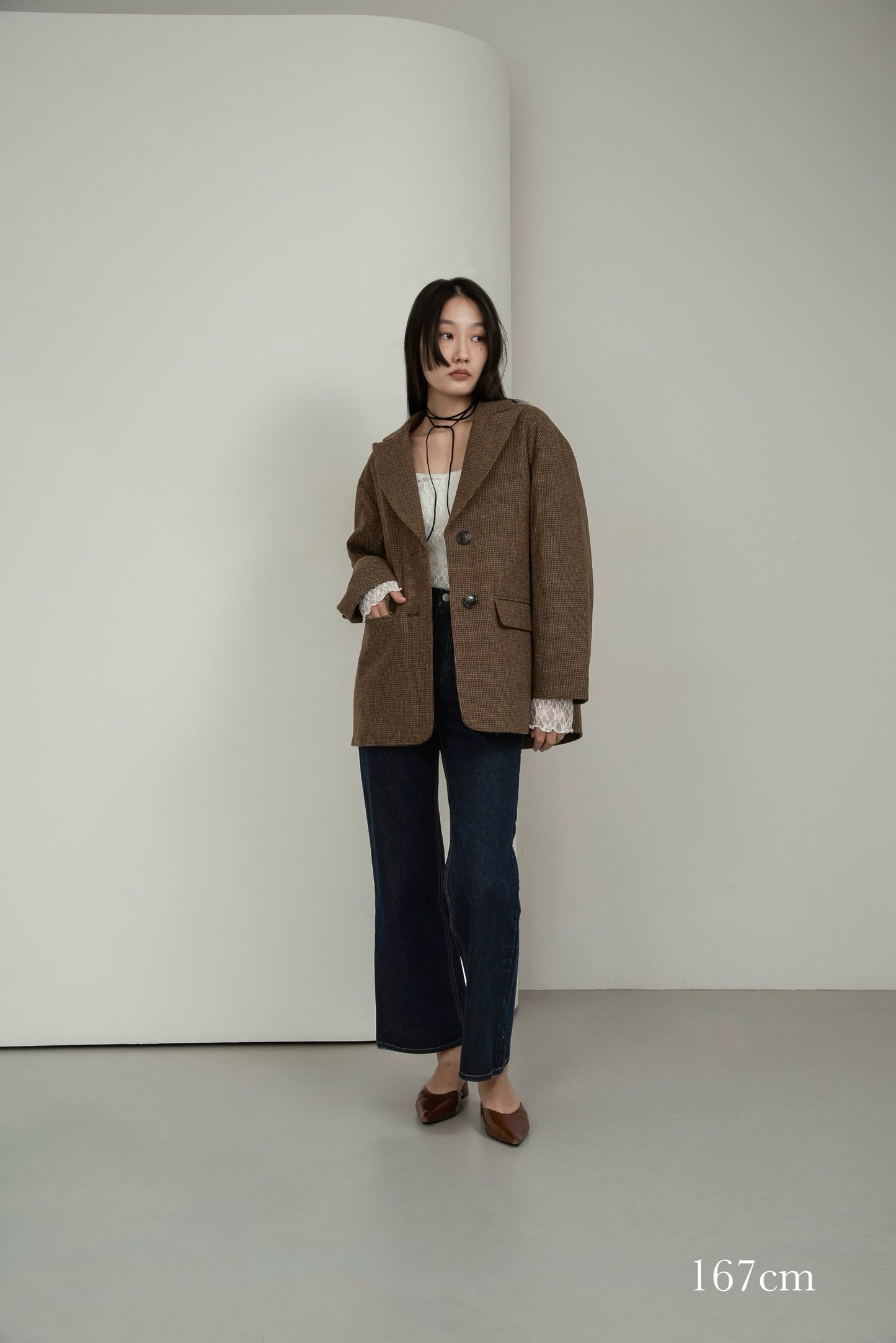 classic check jacket【I_am × kimina】