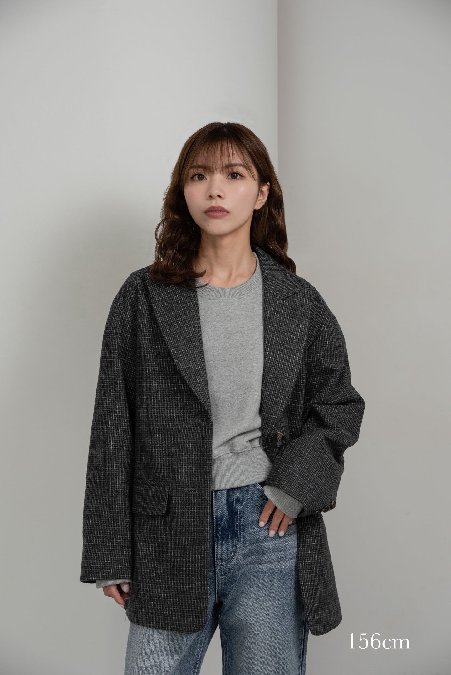 classic check jacket【I_am × kimina】
