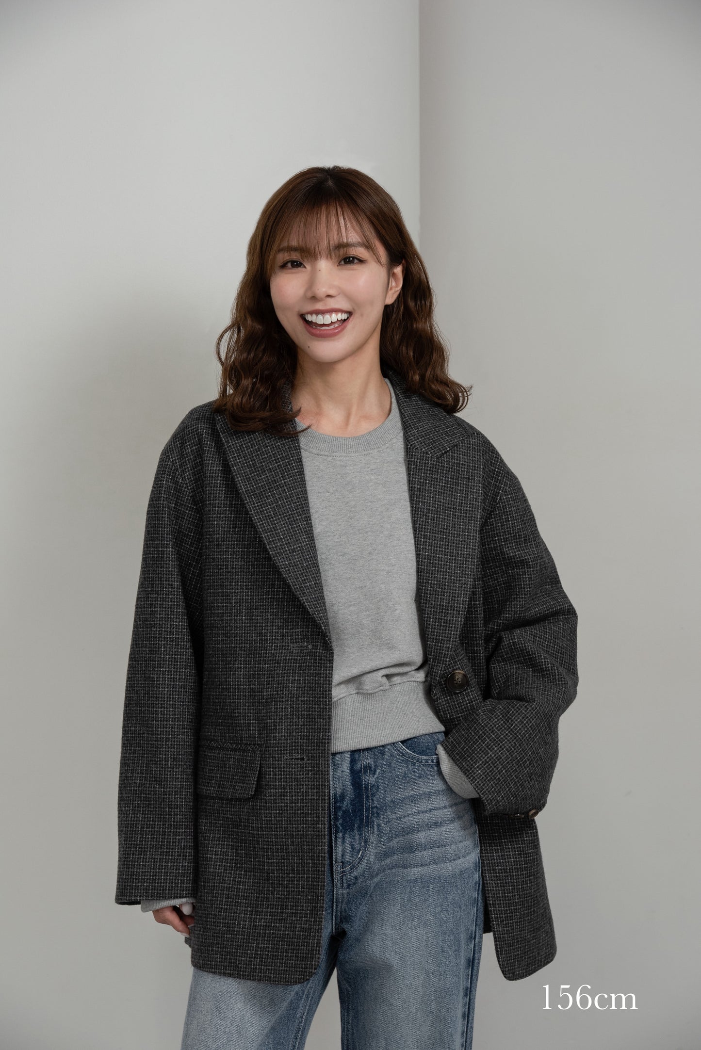 classic check jacket【I_am × kimina】