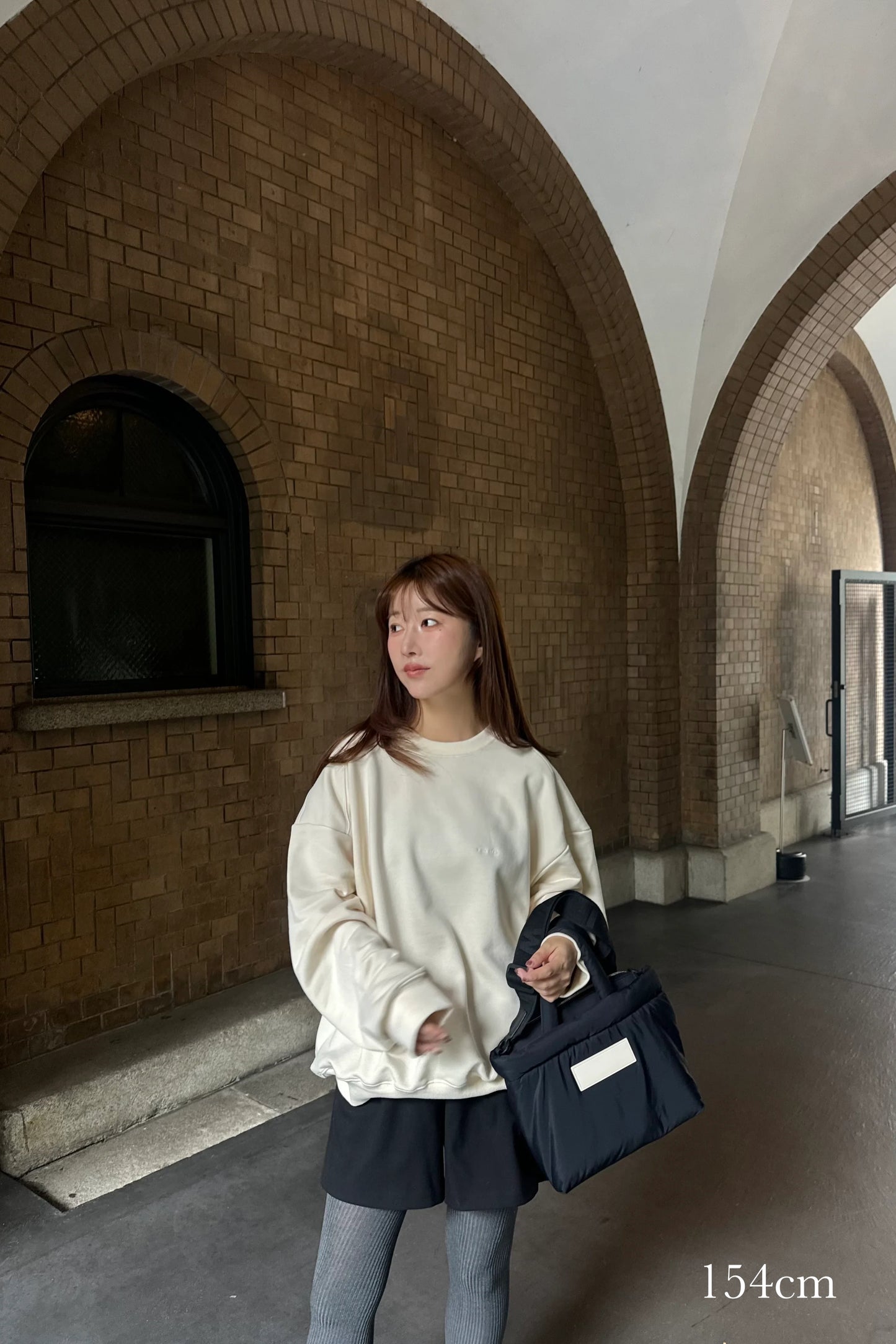 collab embroidered logo sweat【I_am × kimina】