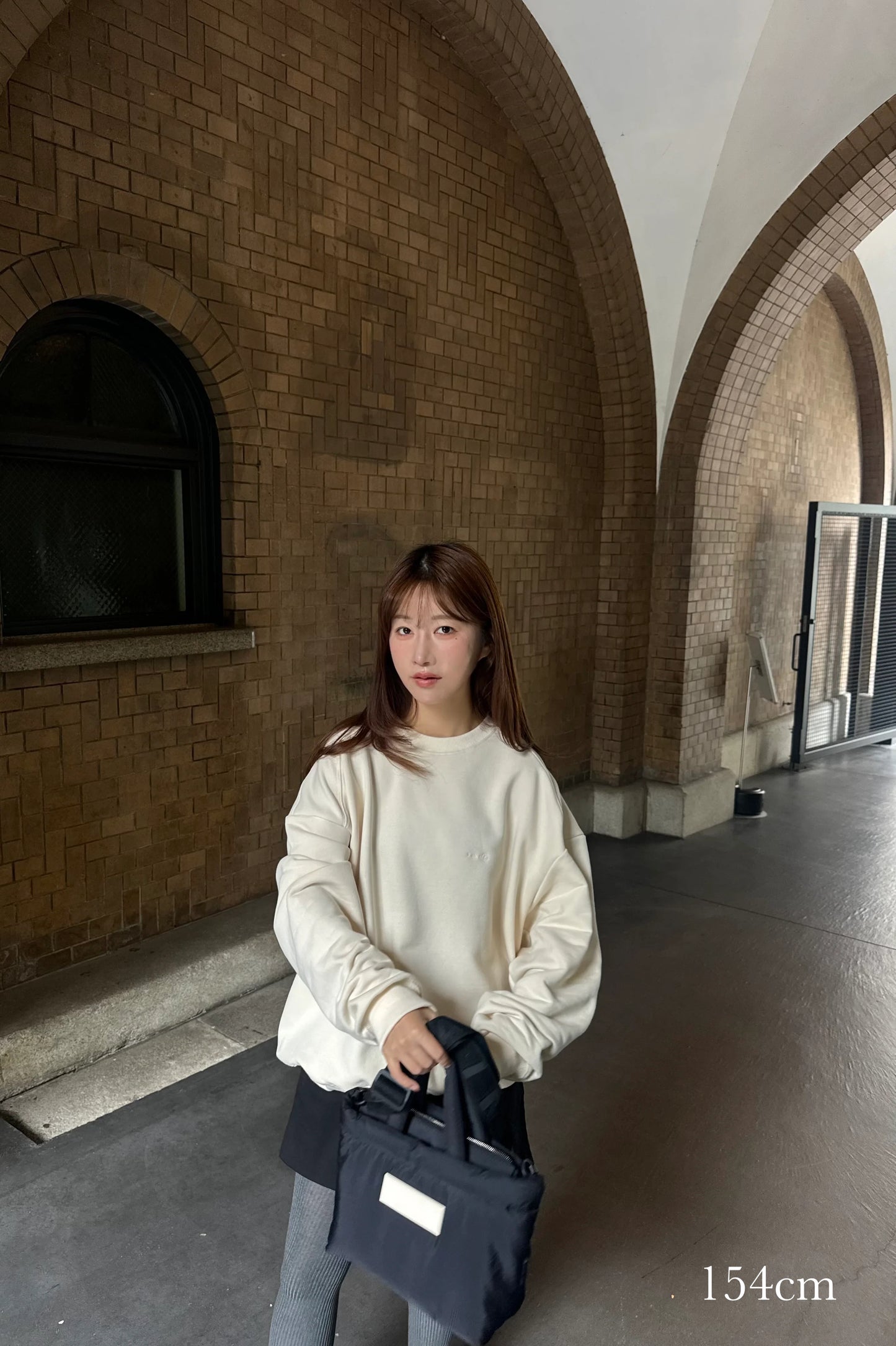 collab embroidered logo sweat【I_am × kimina】