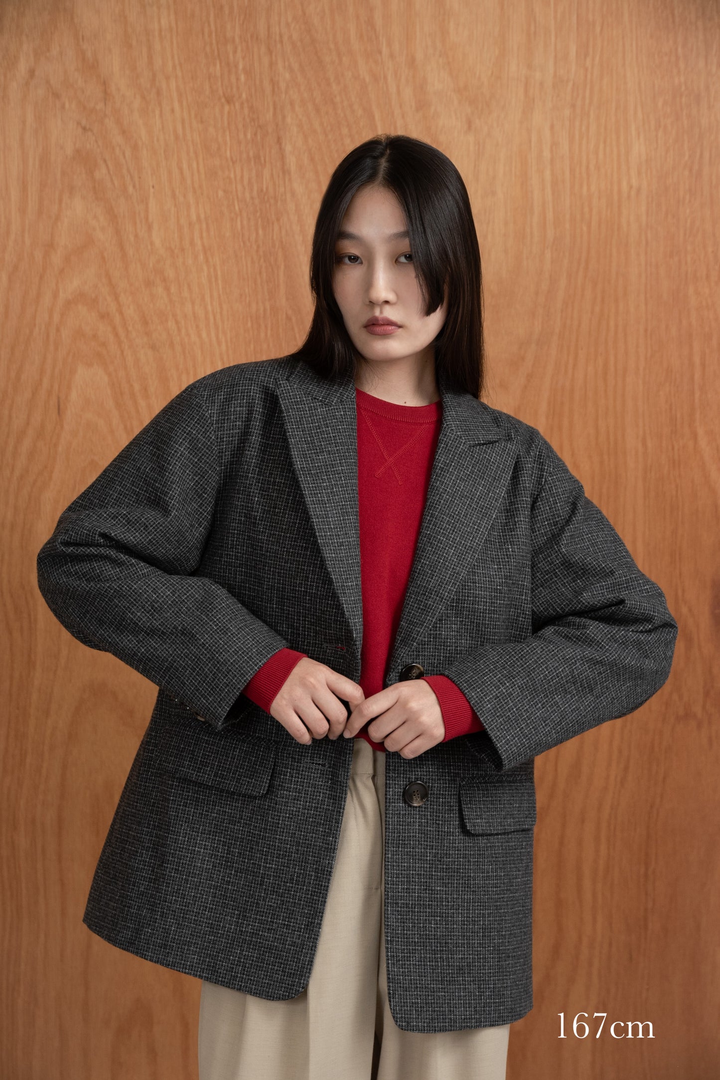 classic check jacket【I_am × kimina】