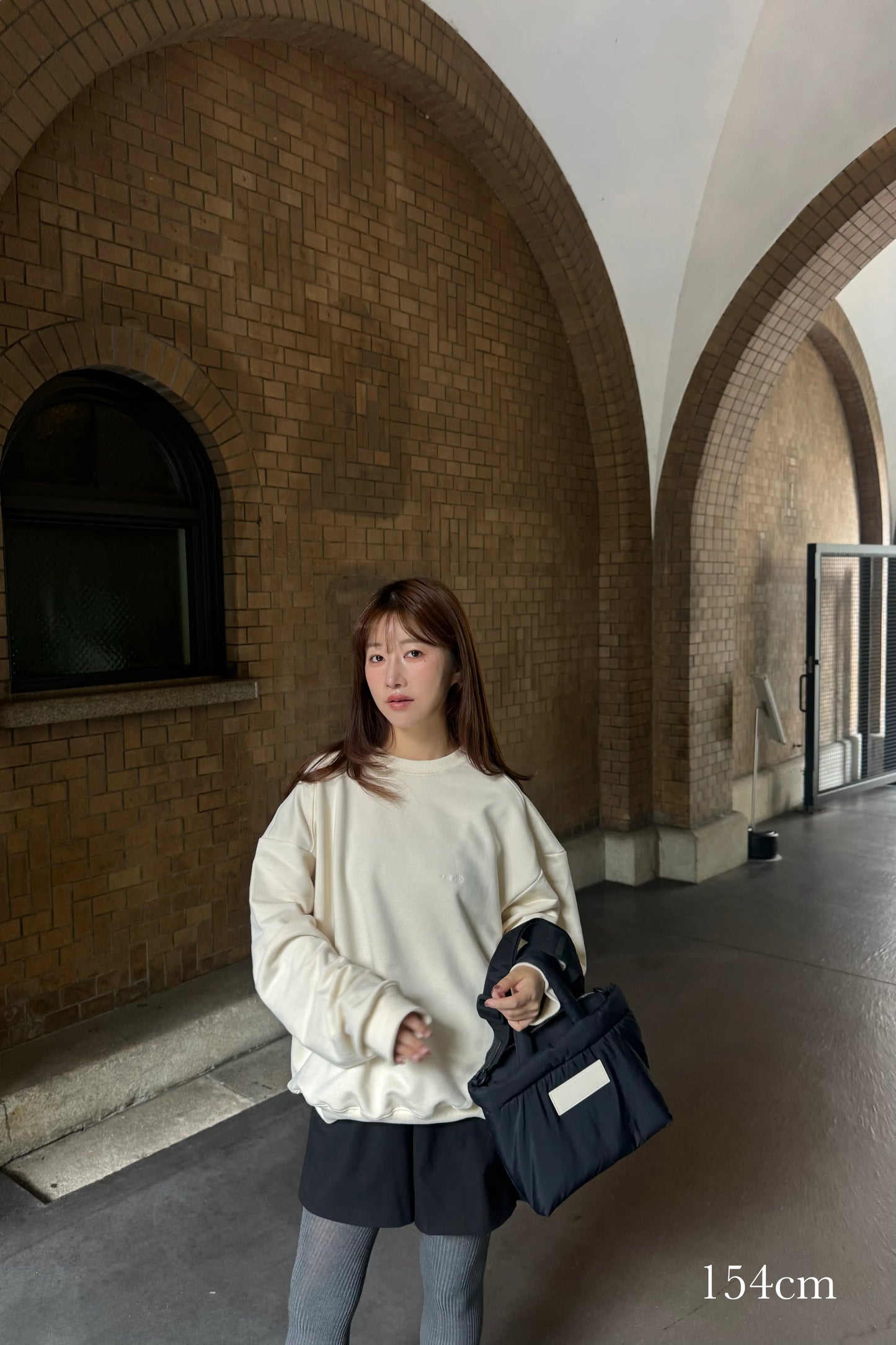 collab embroidered logo sweat【I_am × kimina】