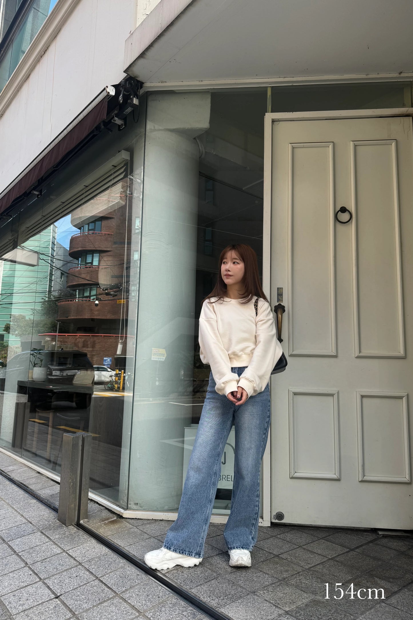 collab embroidered logo sweat (short)【I_am × kimina】