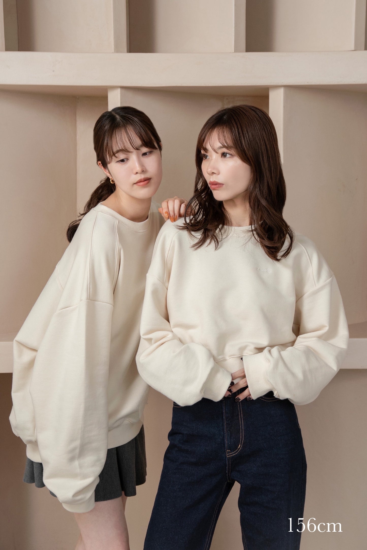 collab embroidered logo sweat (short)【I_am × kimina】