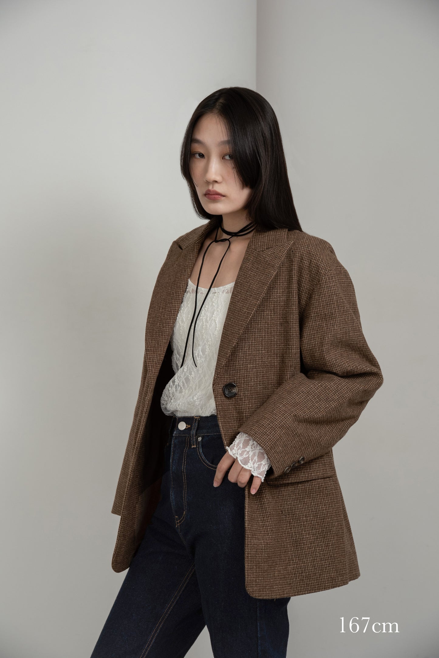 classic check jacket【I_am × kimina】