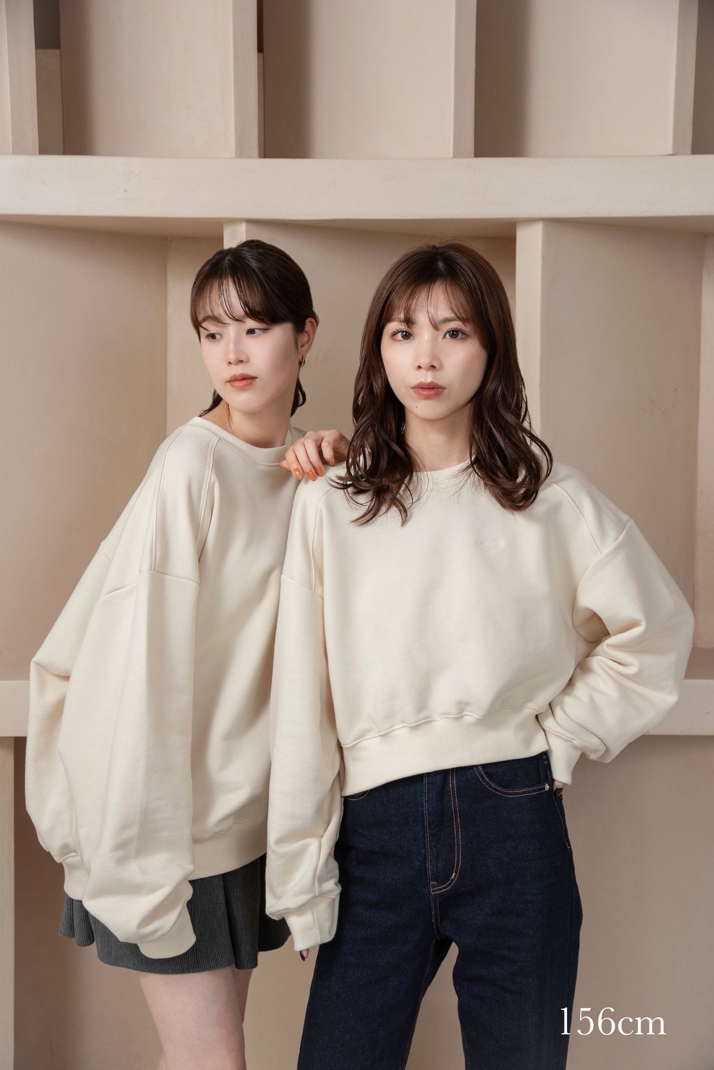 collab embroidered logo sweat (short)【I_am × kimina】