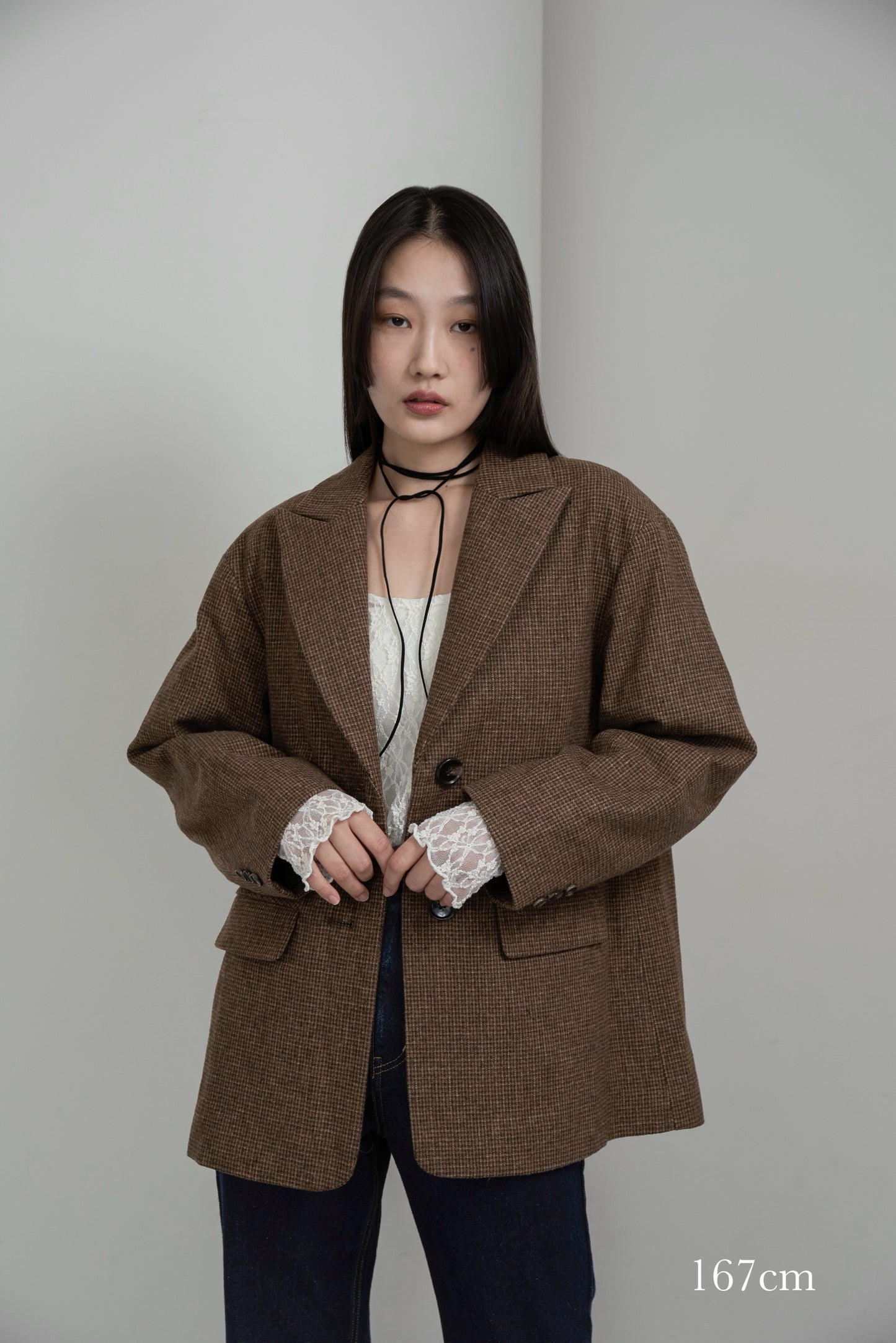 classic check jacket【I_am × kimina】