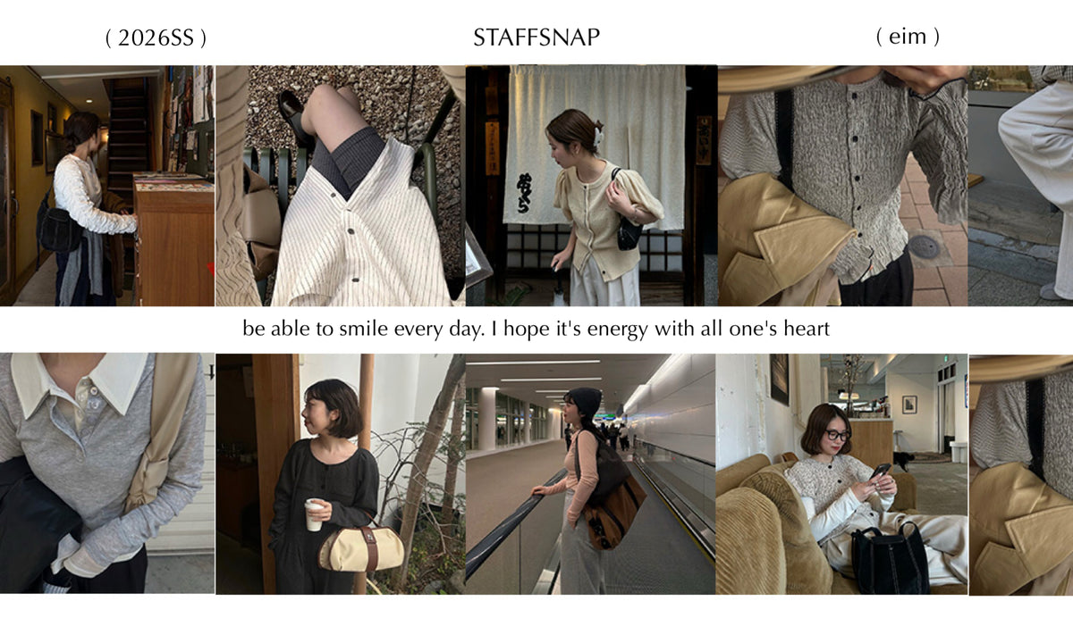 【STAFF SNAP】新作をはじめとするスタイリングをご紹介♩