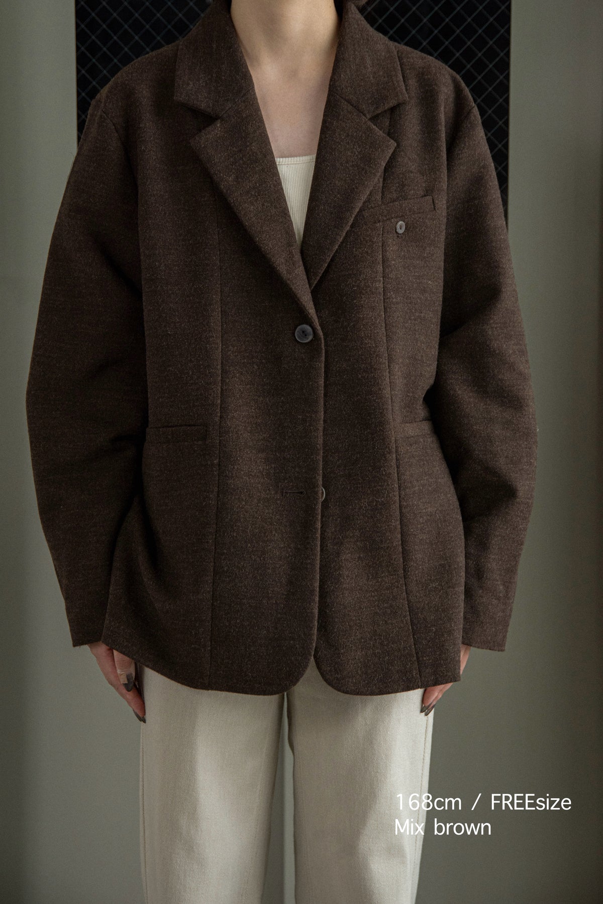sleeve double face tailored jacket