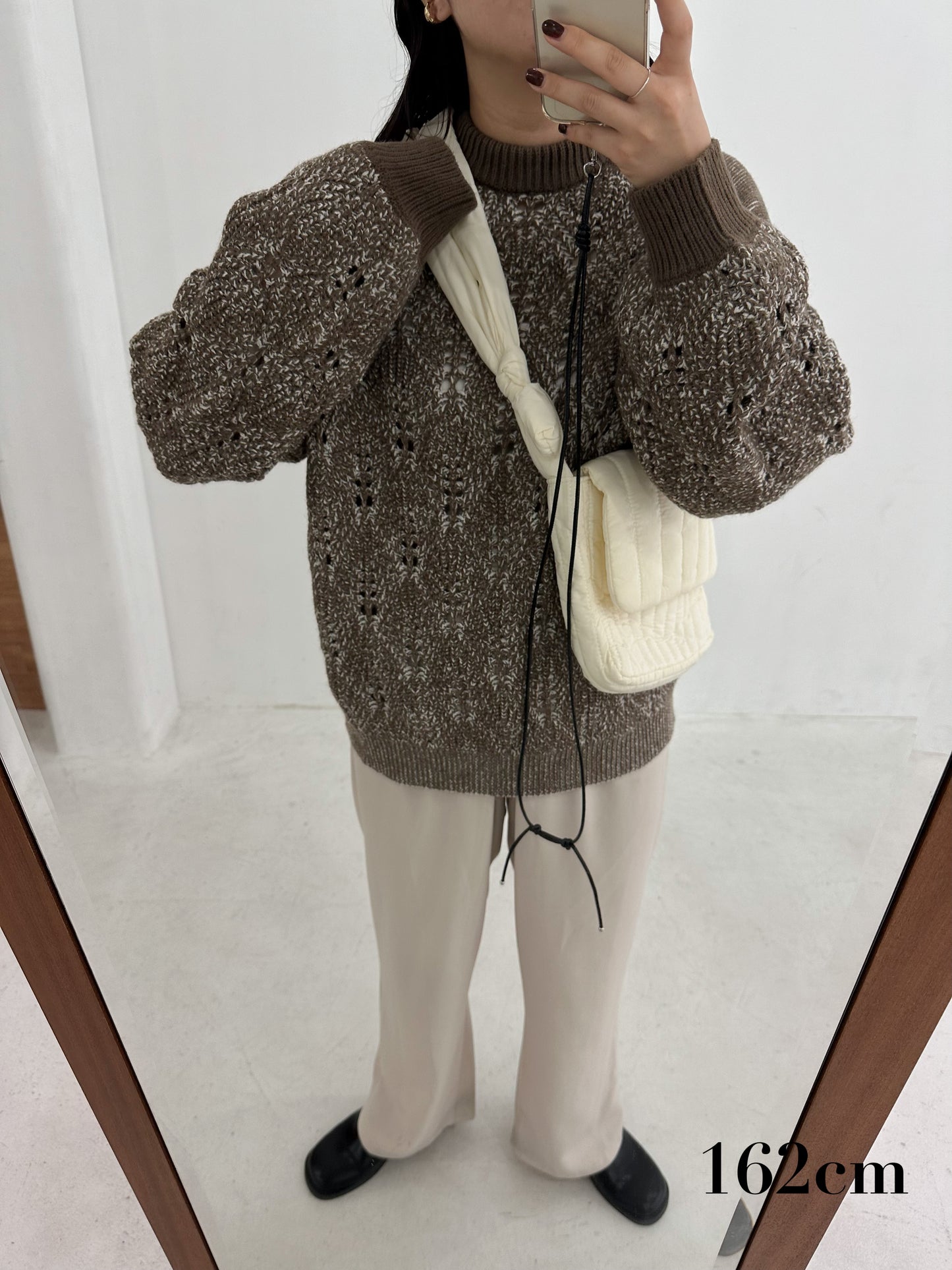openwork mix volume knit