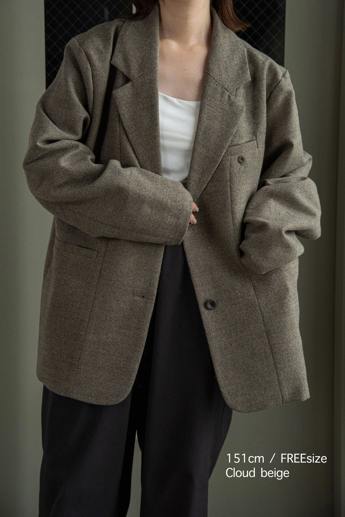 sleeve double face tailored jacket