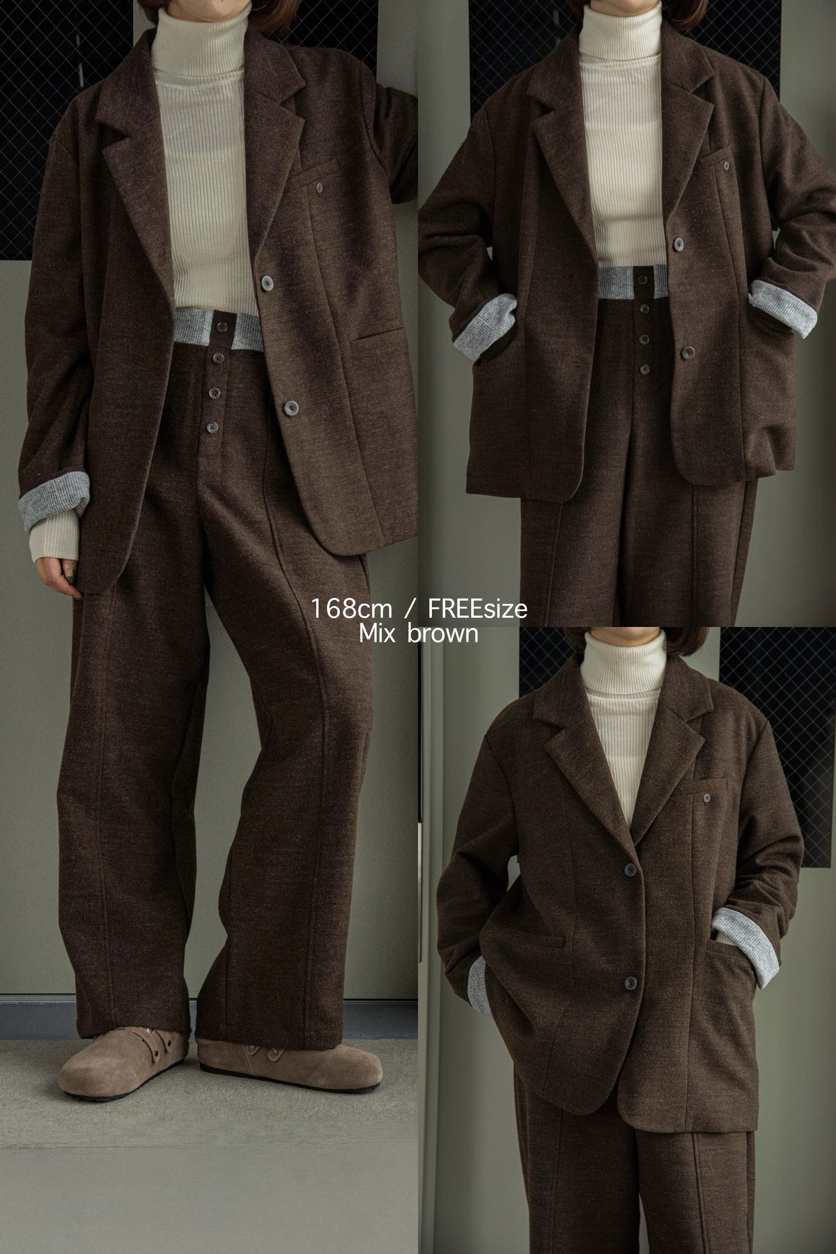 sleeve double face tailored jacket