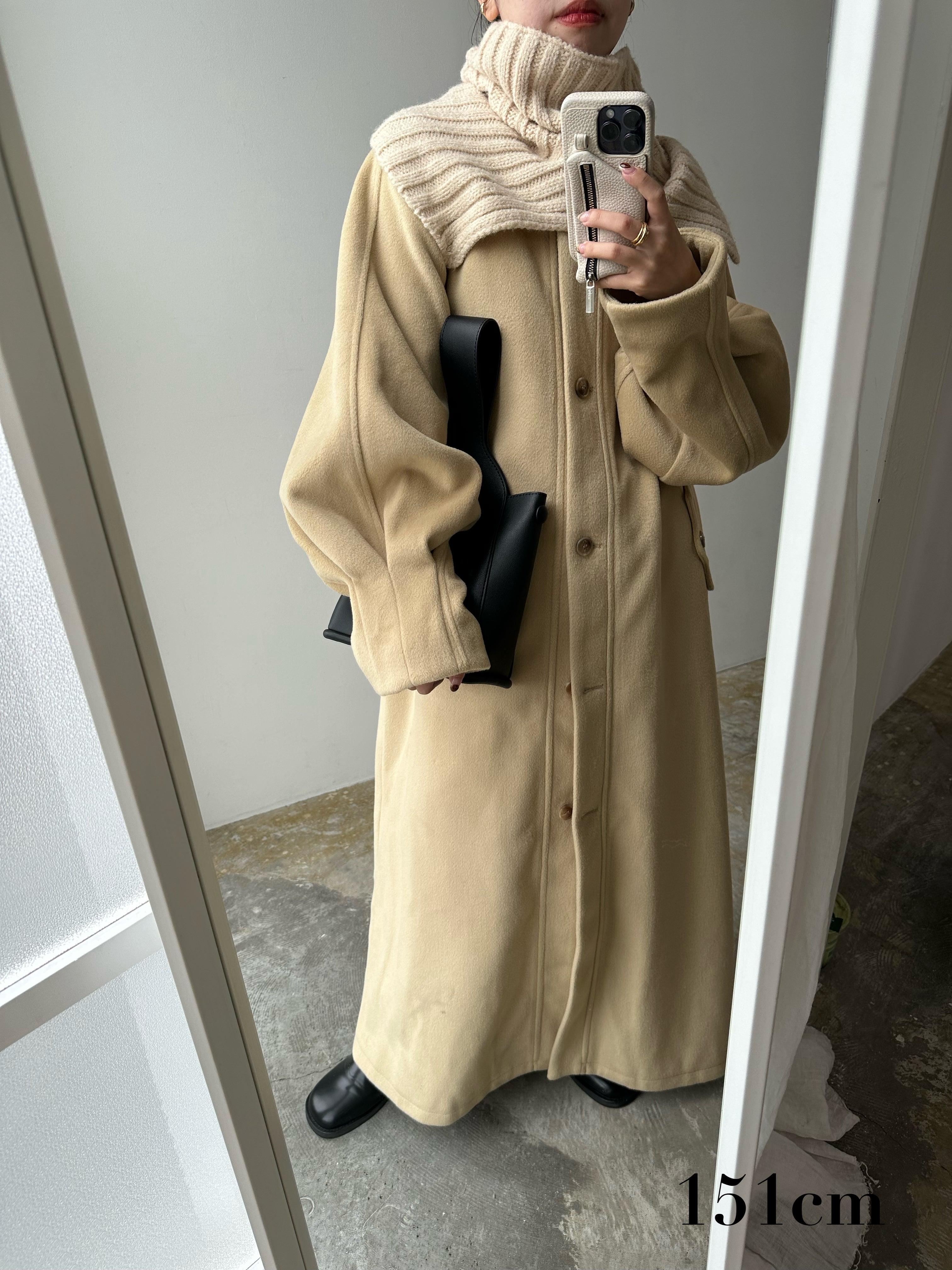 raglan sleeve tuck coat – eim online（エイム オンライン）