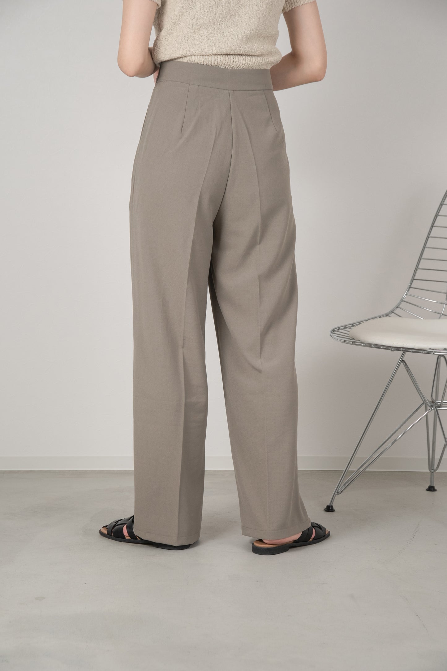 collar waist design pants