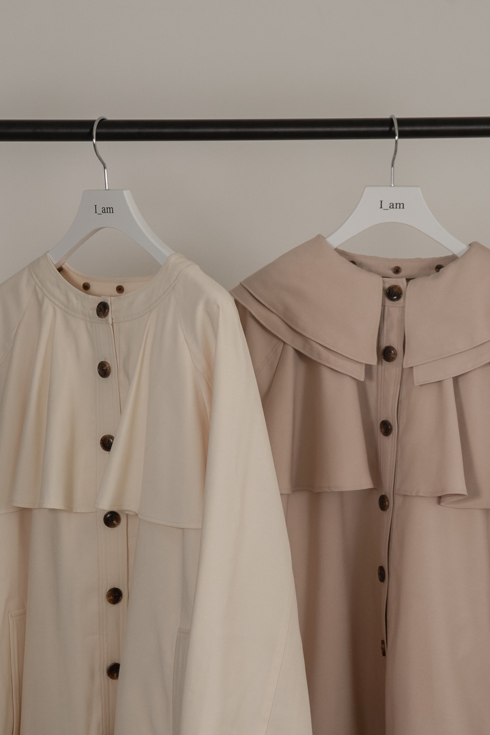 double collar 2way midi trench