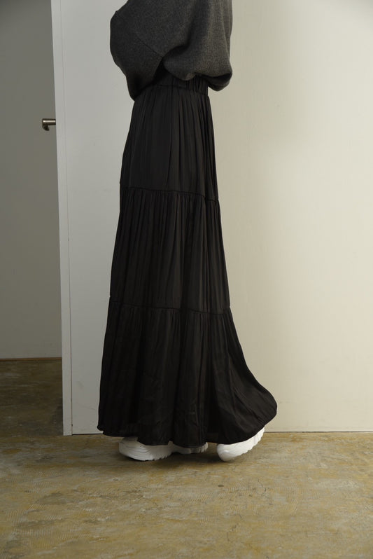 gather flare skirt